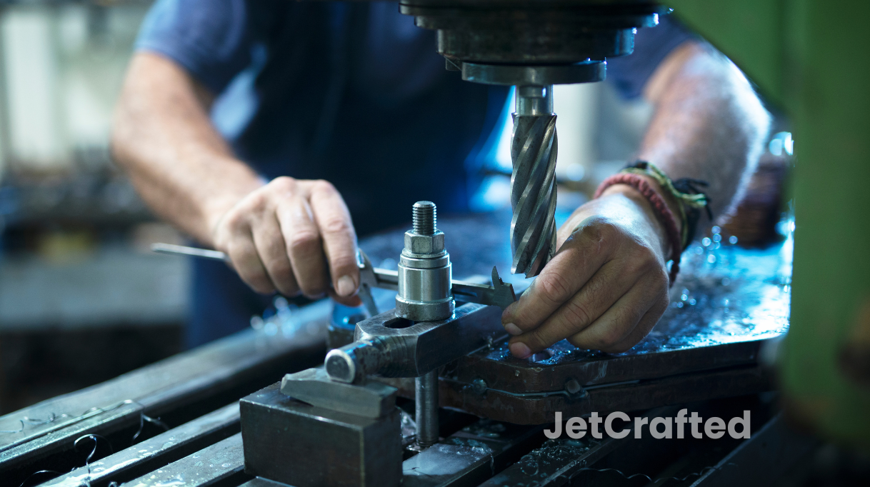 Worker-Adjusting-CNC-Machine Worker-Adjusting-CNC-Machine